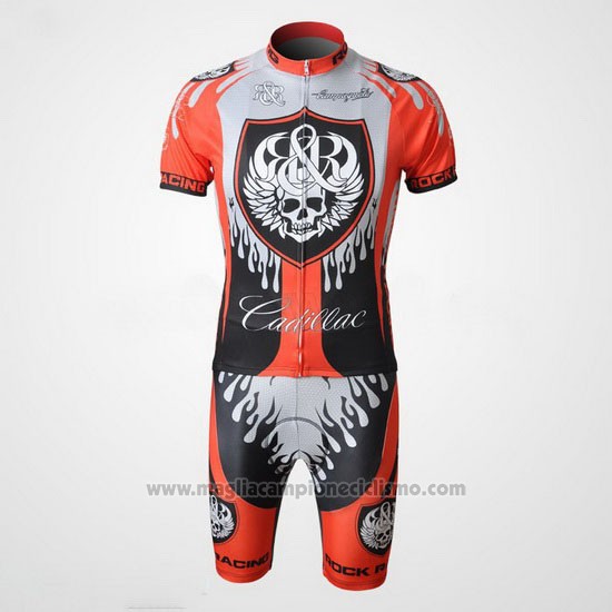 2010 Abbigliamento Ciclismo Rock Racing Rosso e Azzurro Manica Corta e Salopette